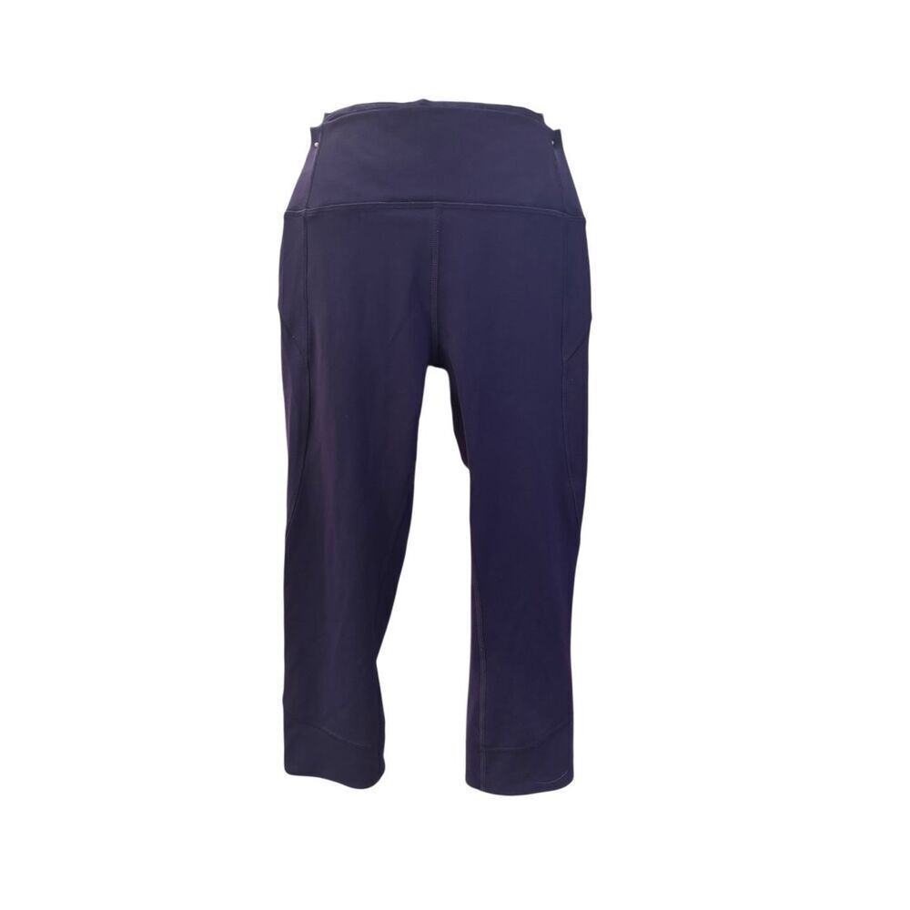 Lululemon Cropped Leggings Size 6 Plum Purple High Rise Athletic Yoga Pants legg